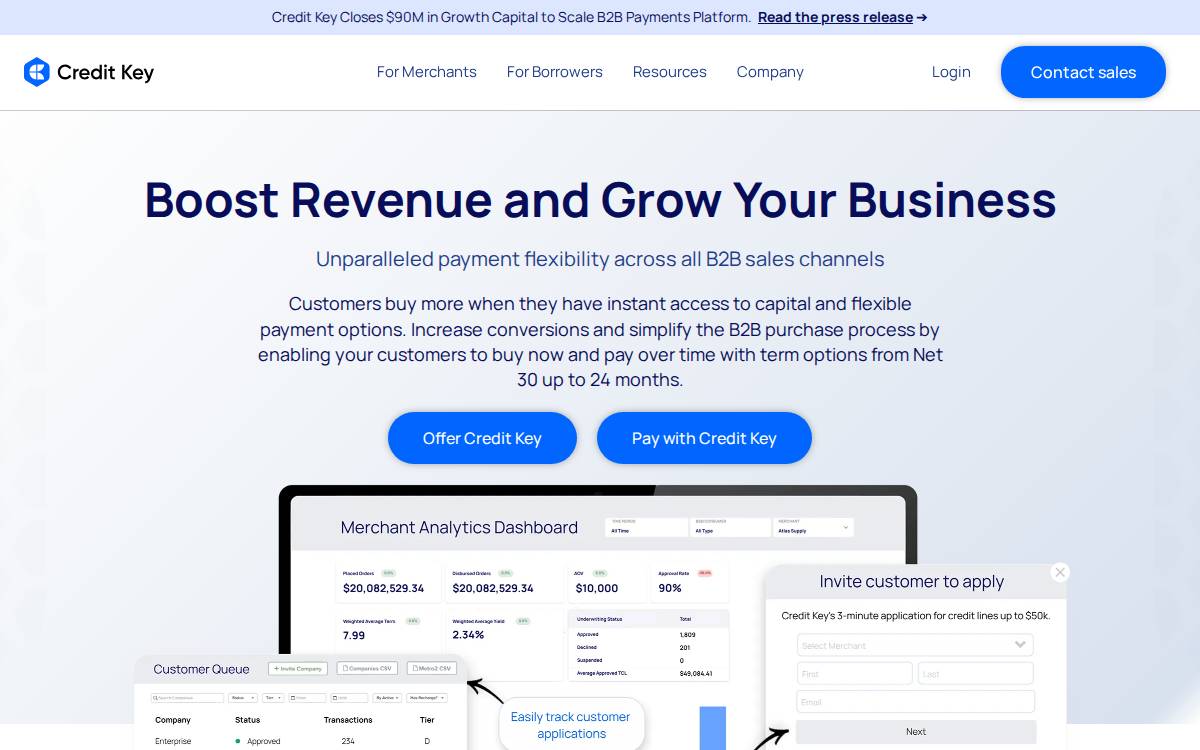 Credit Key website preview