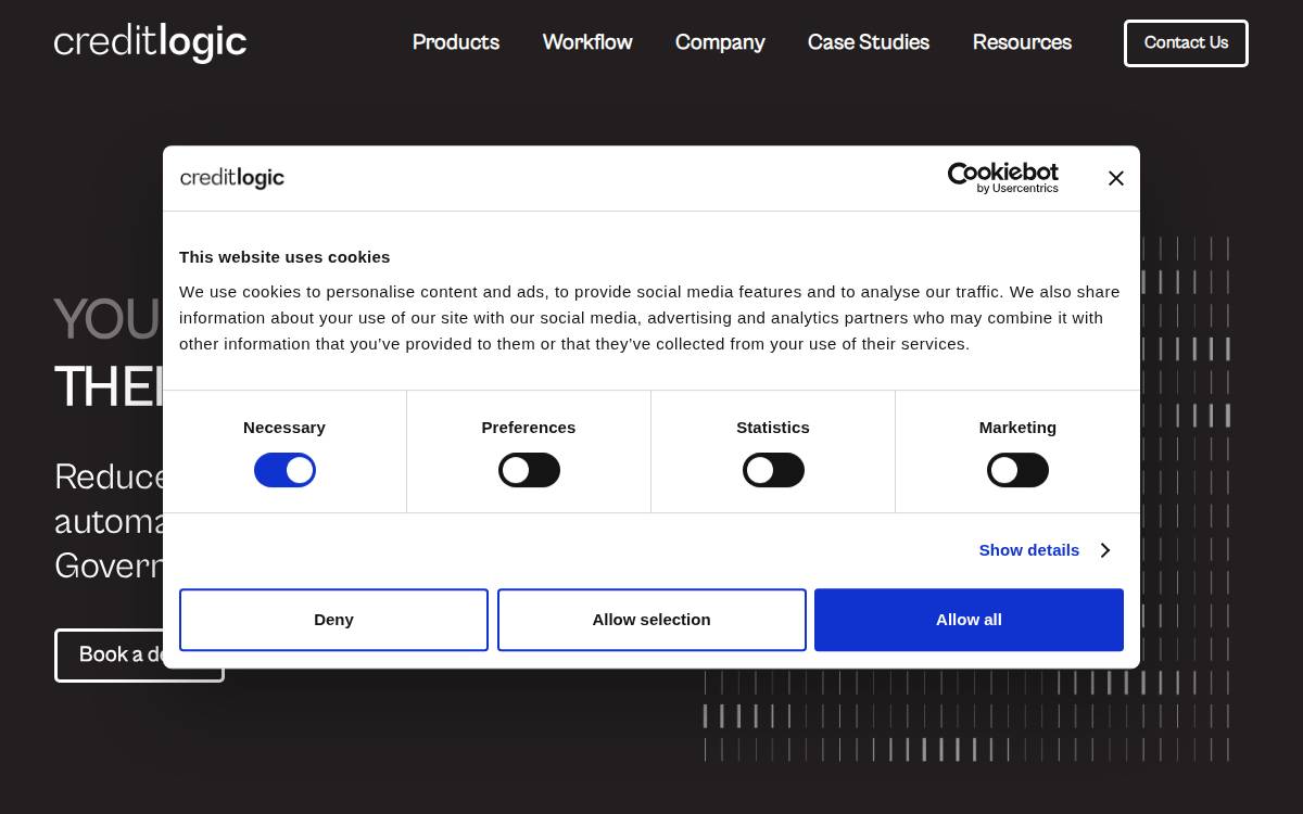 Creditlogic website preview