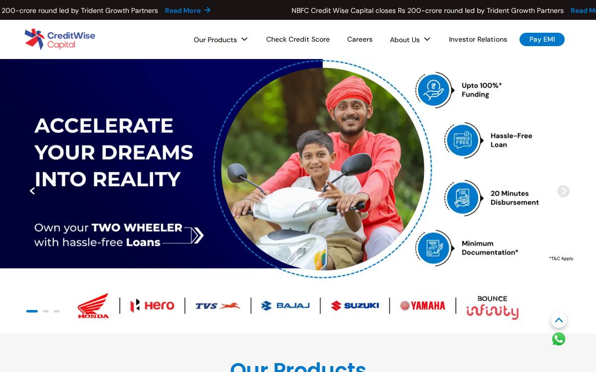 Creditwisecapital website preview