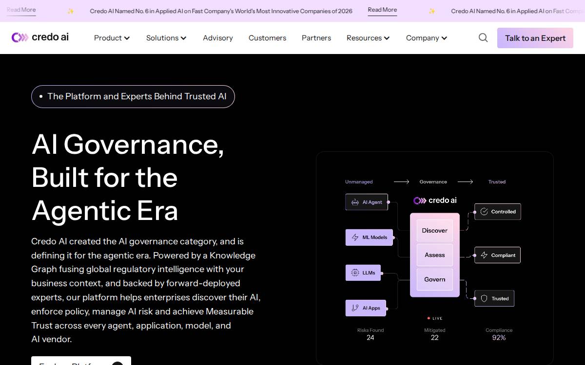 Credo AI website preview