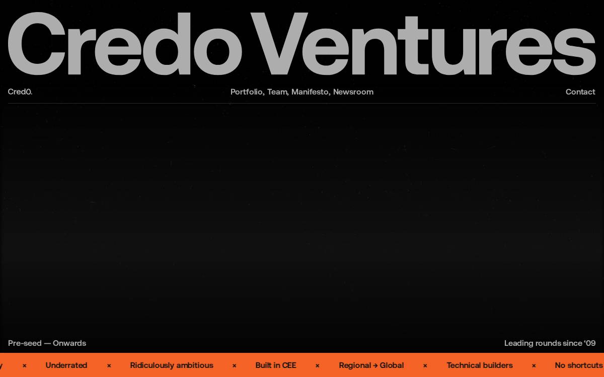 Credoventures website preview