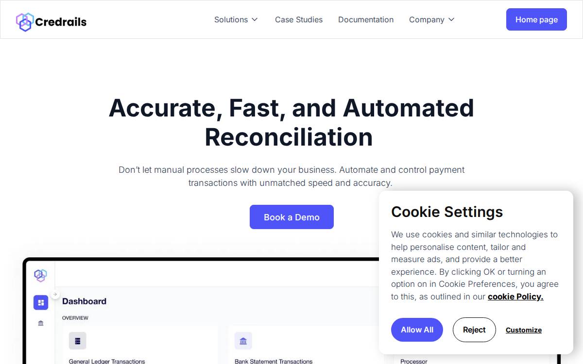 Credrails website preview