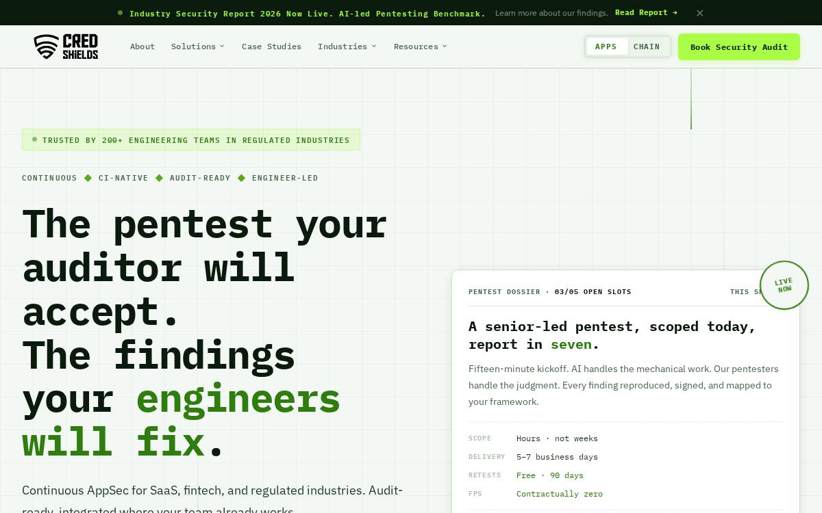 CredShields website preview