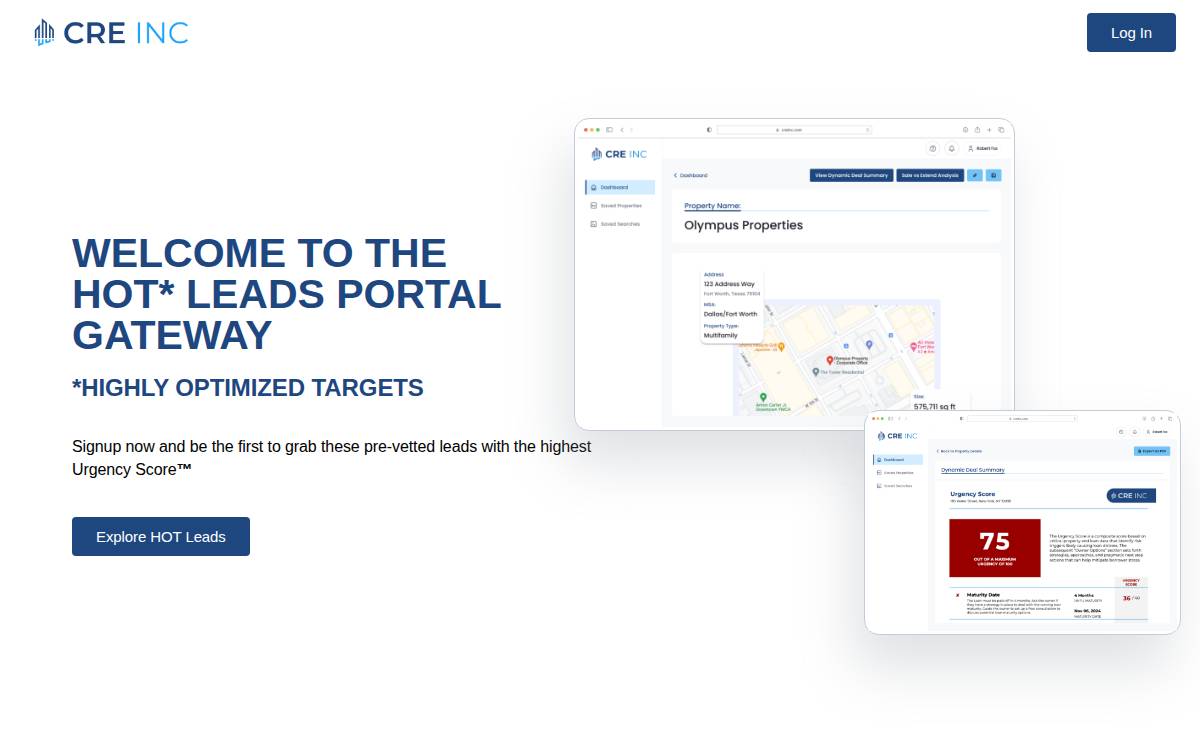 CRE INC website preview