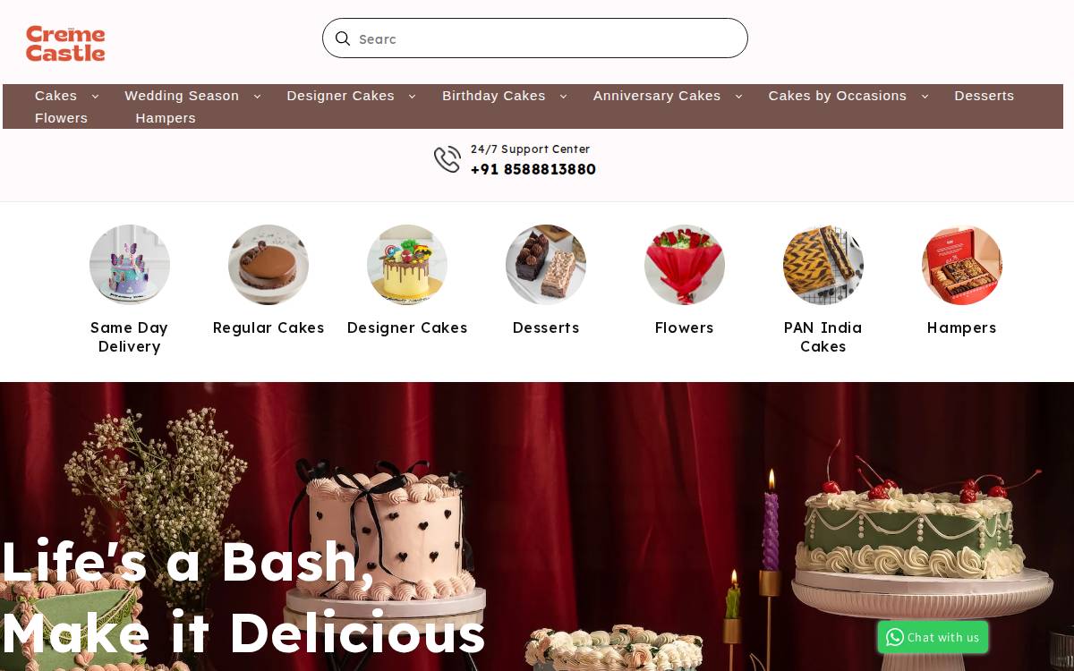 creme castle website preview