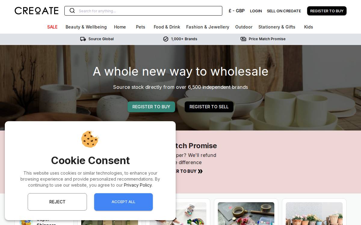 Creoate website preview