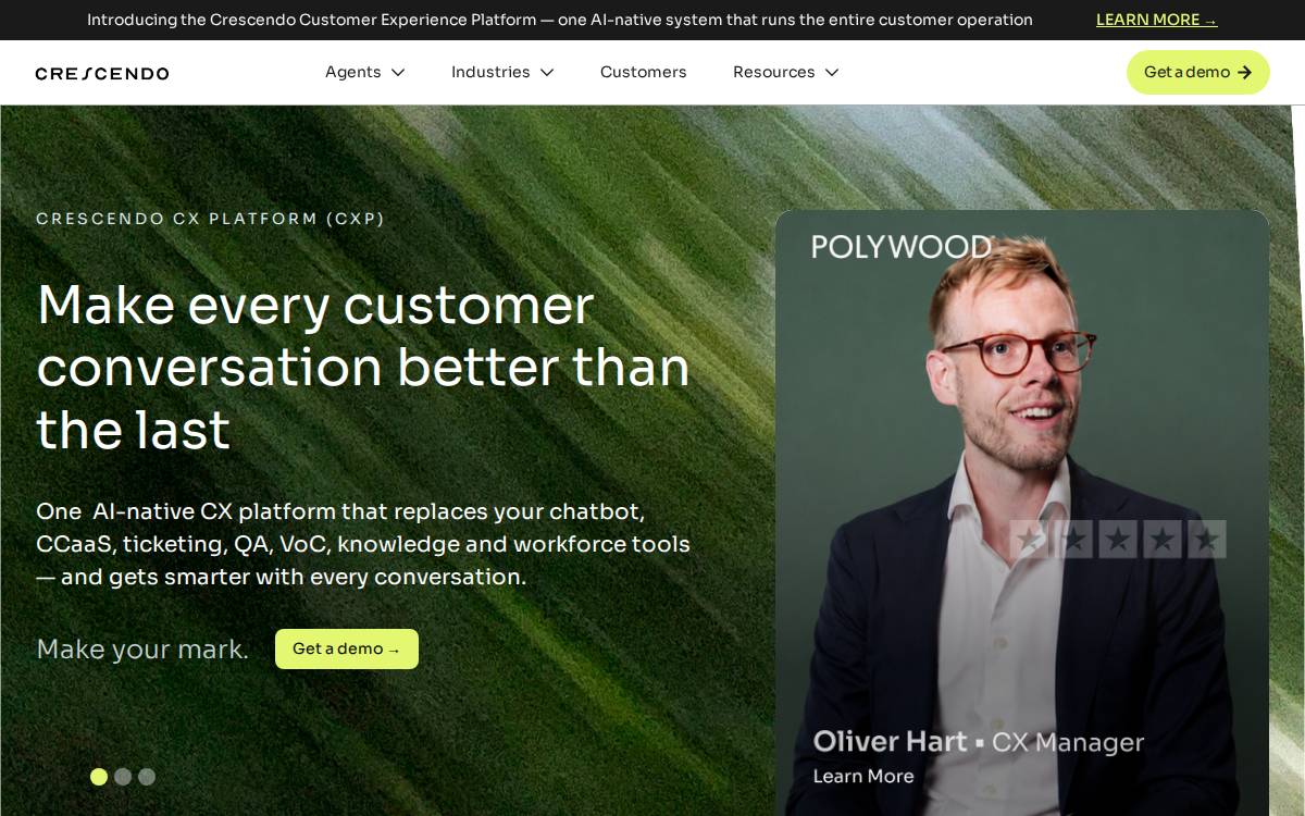 Crescendo website preview