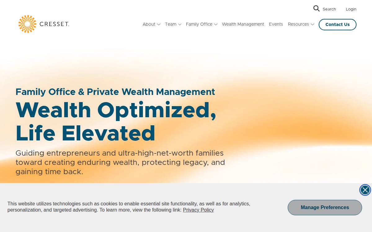 Cressetcapital website preview