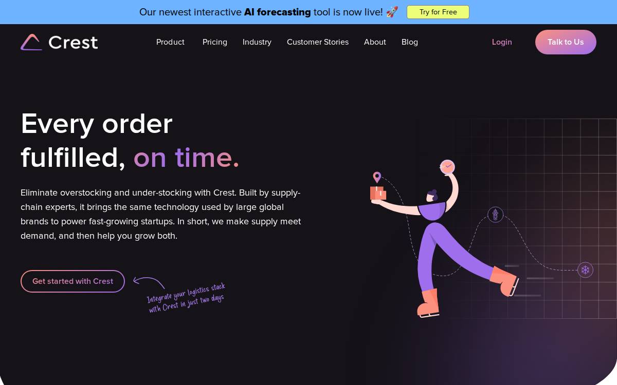 Crest AI website preview