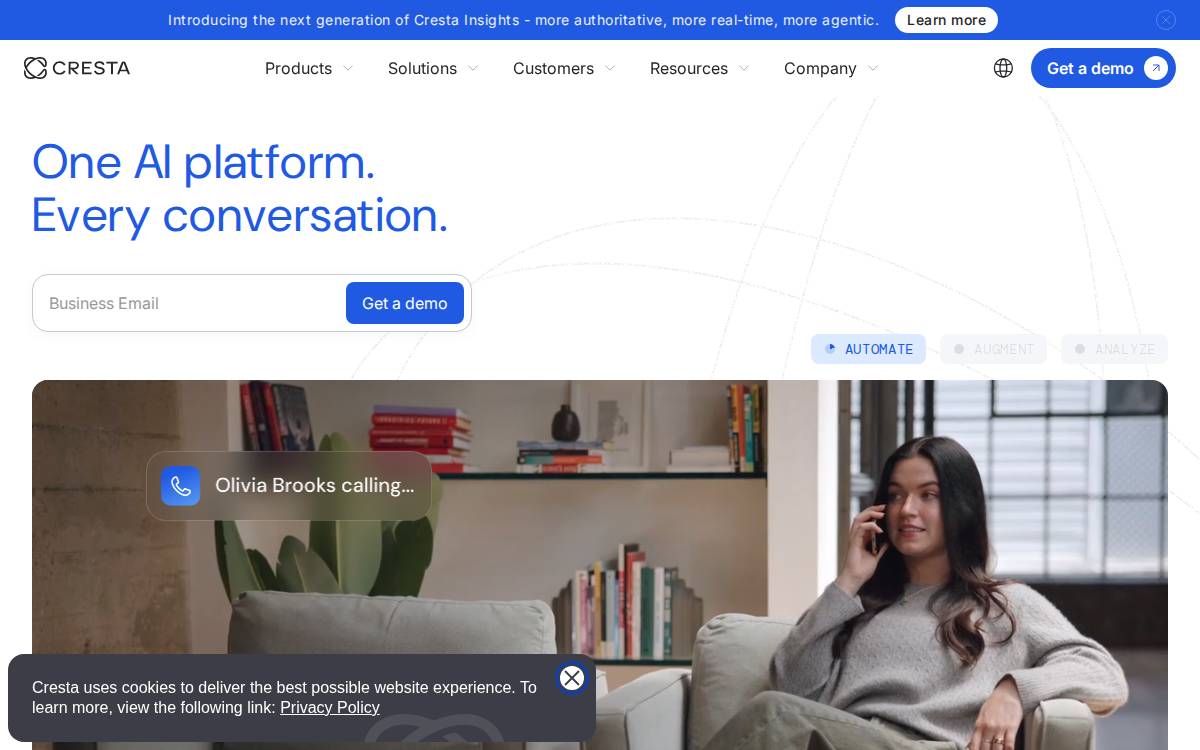 Cresta website preview