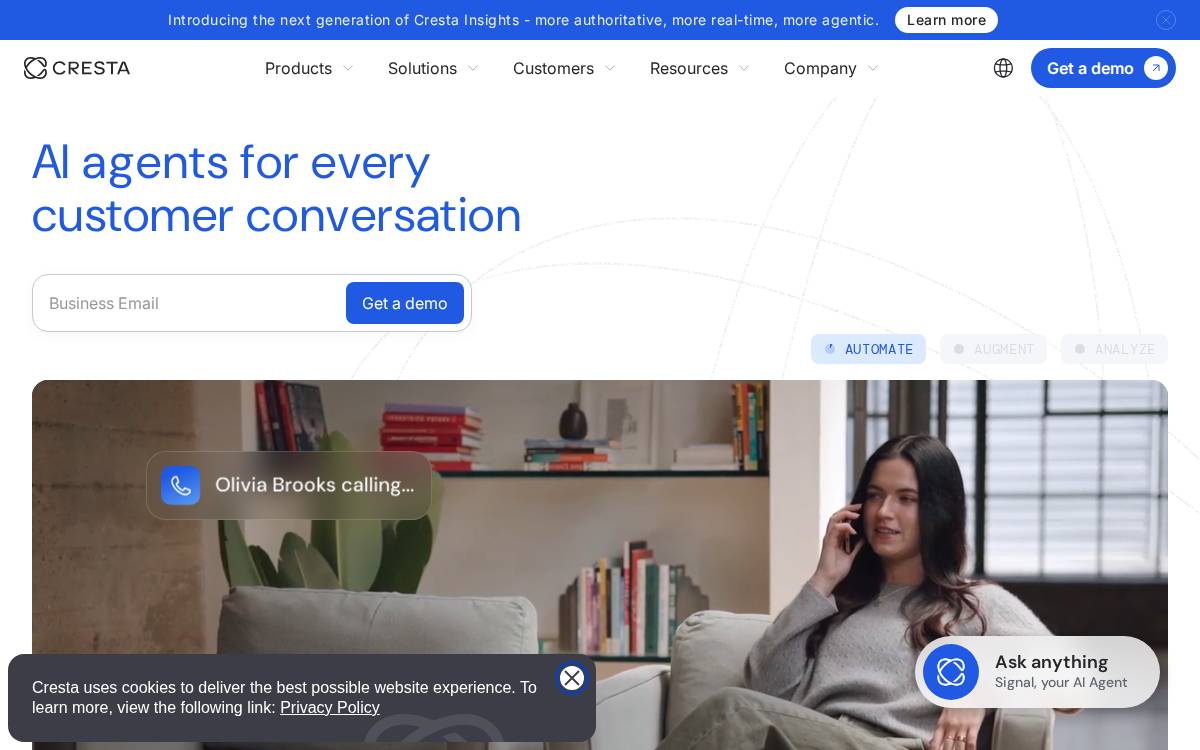 Cresta website preview