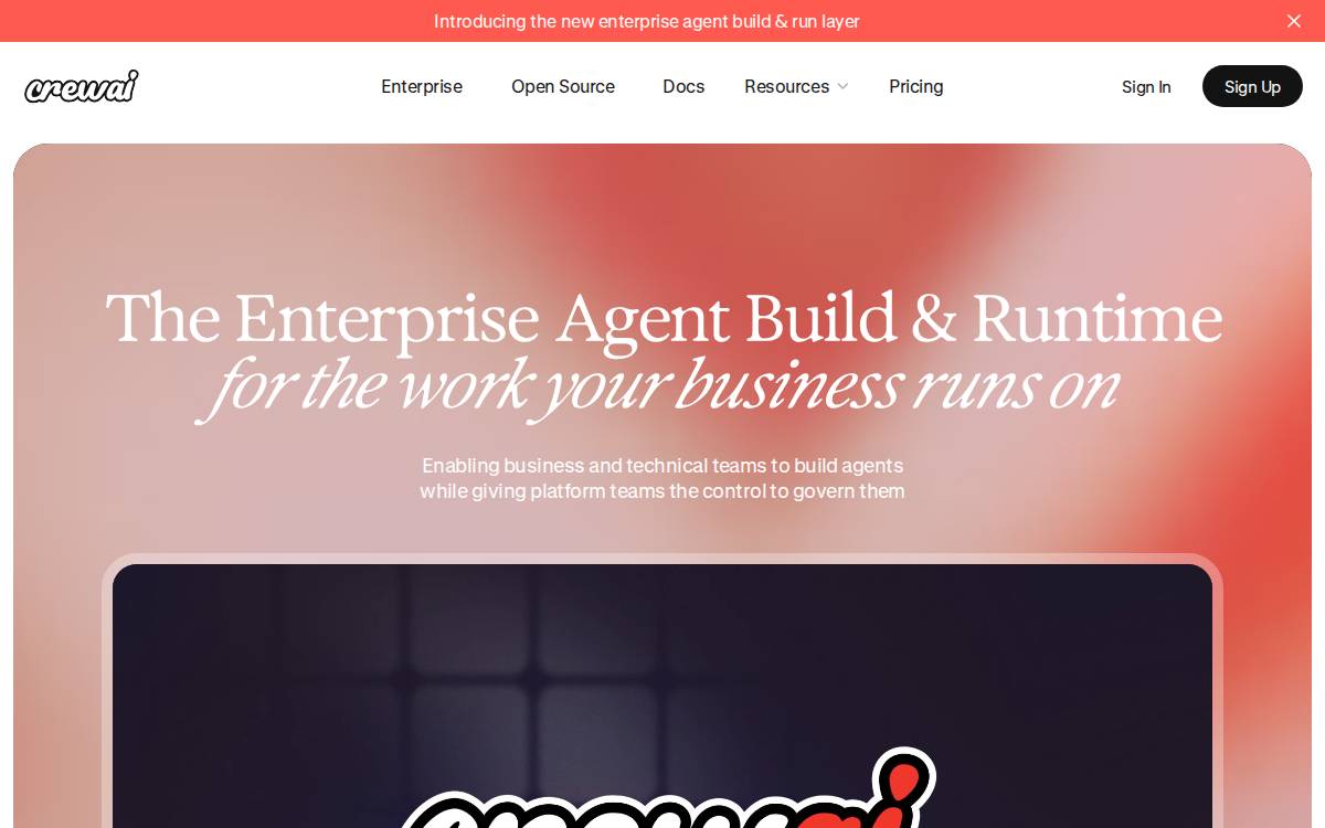 Crewai website preview