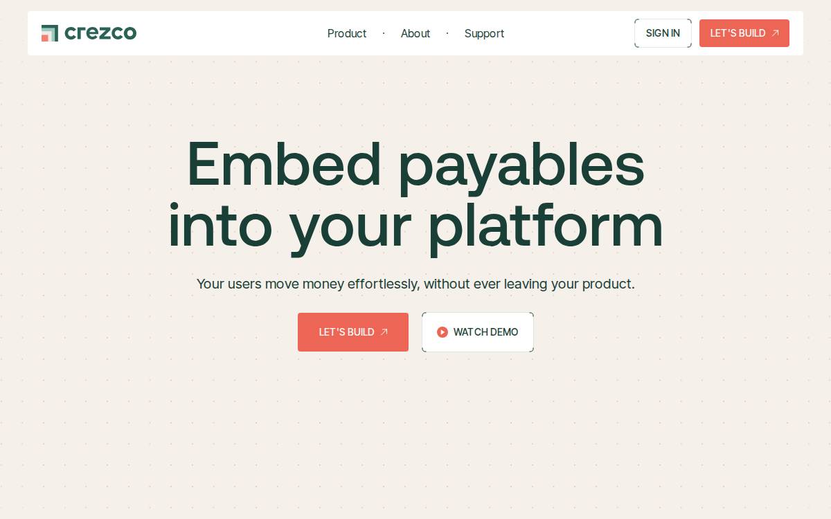 Crezco website preview
