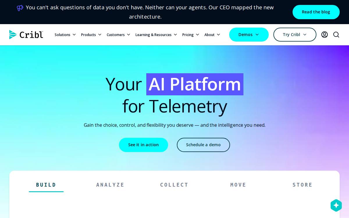 Cribl website preview