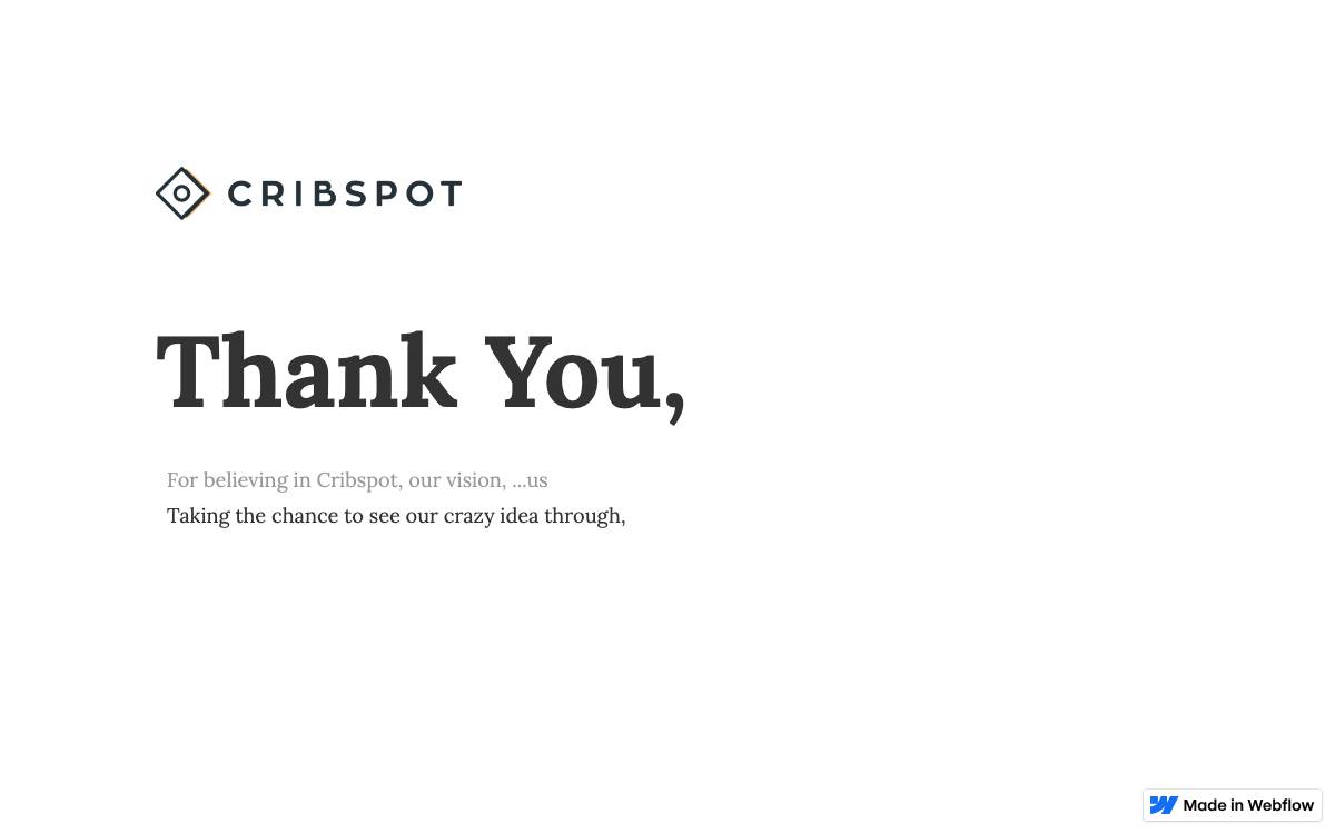 Cribspot website preview