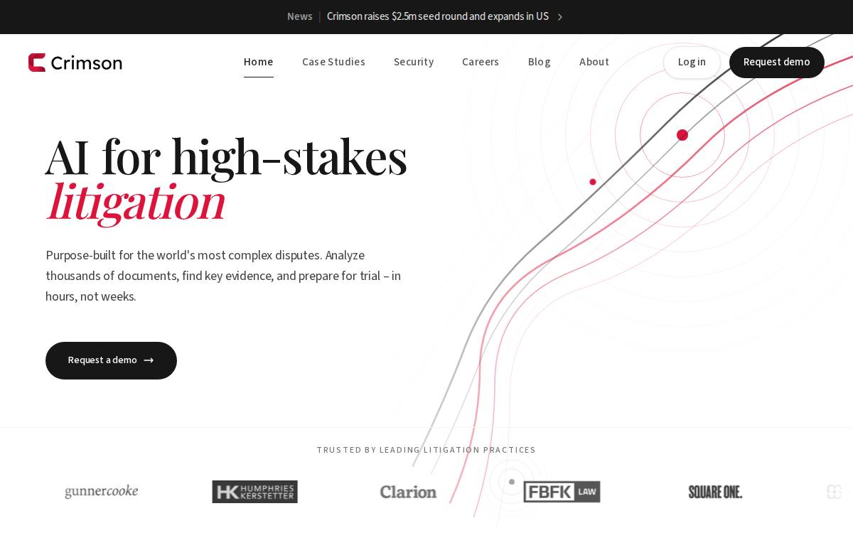 Crimson website preview