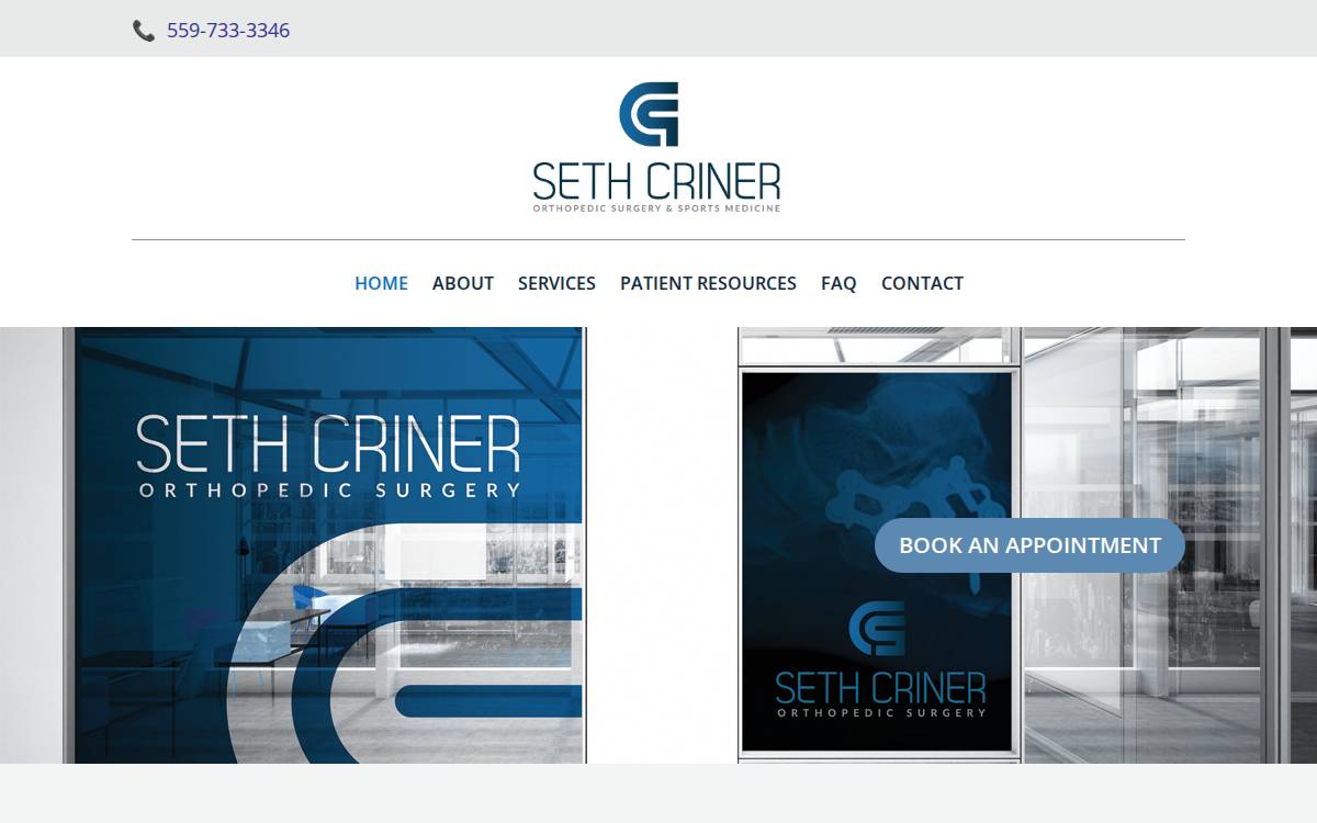 Criner Orthopedics website preview