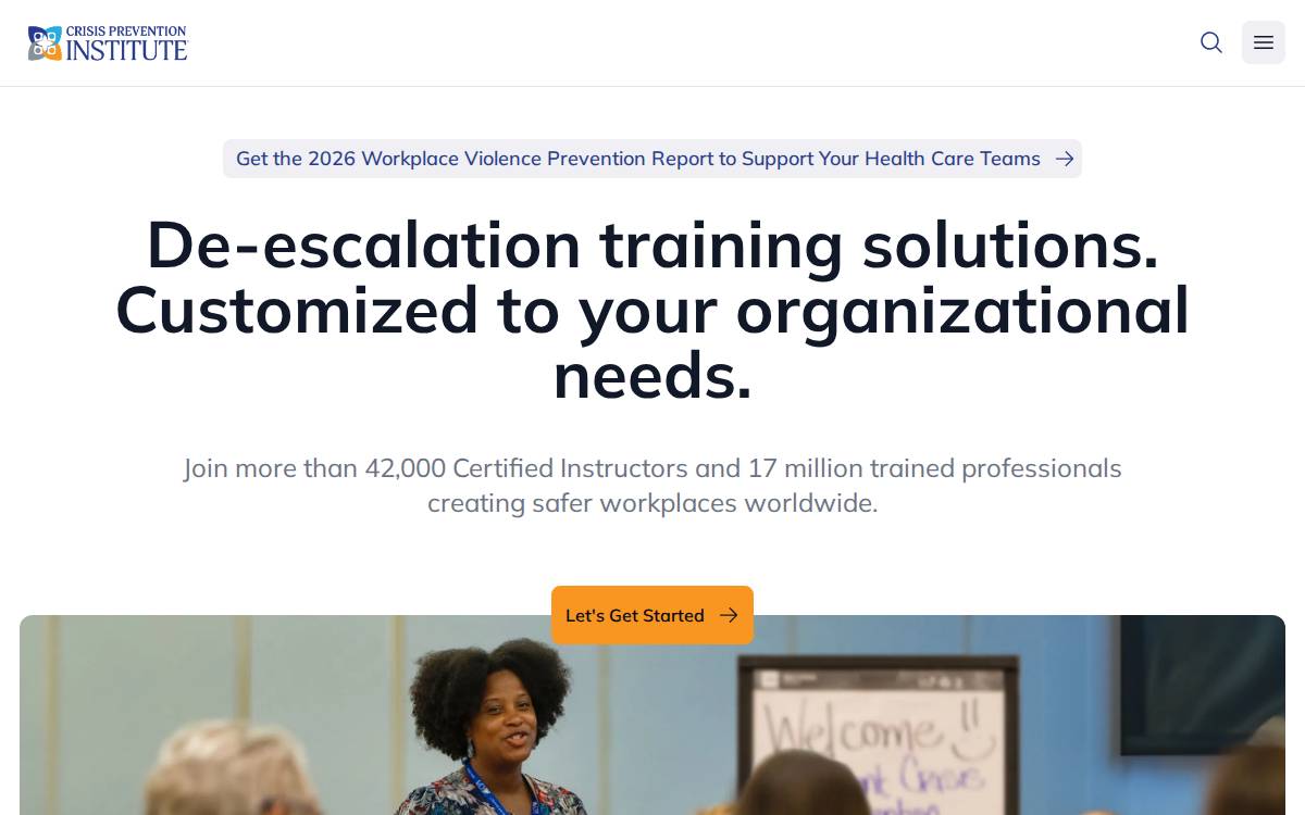 Crisis Prevention Institute website preview