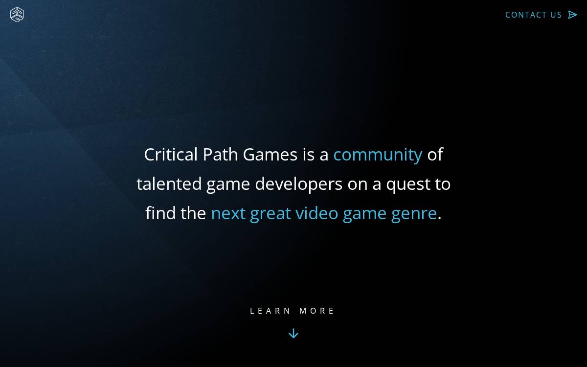 Critical Path Games website preview
