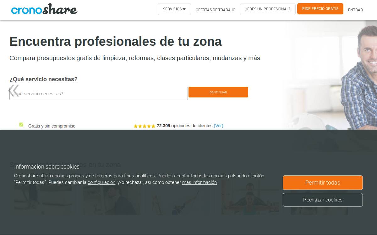 Cronoshare website preview