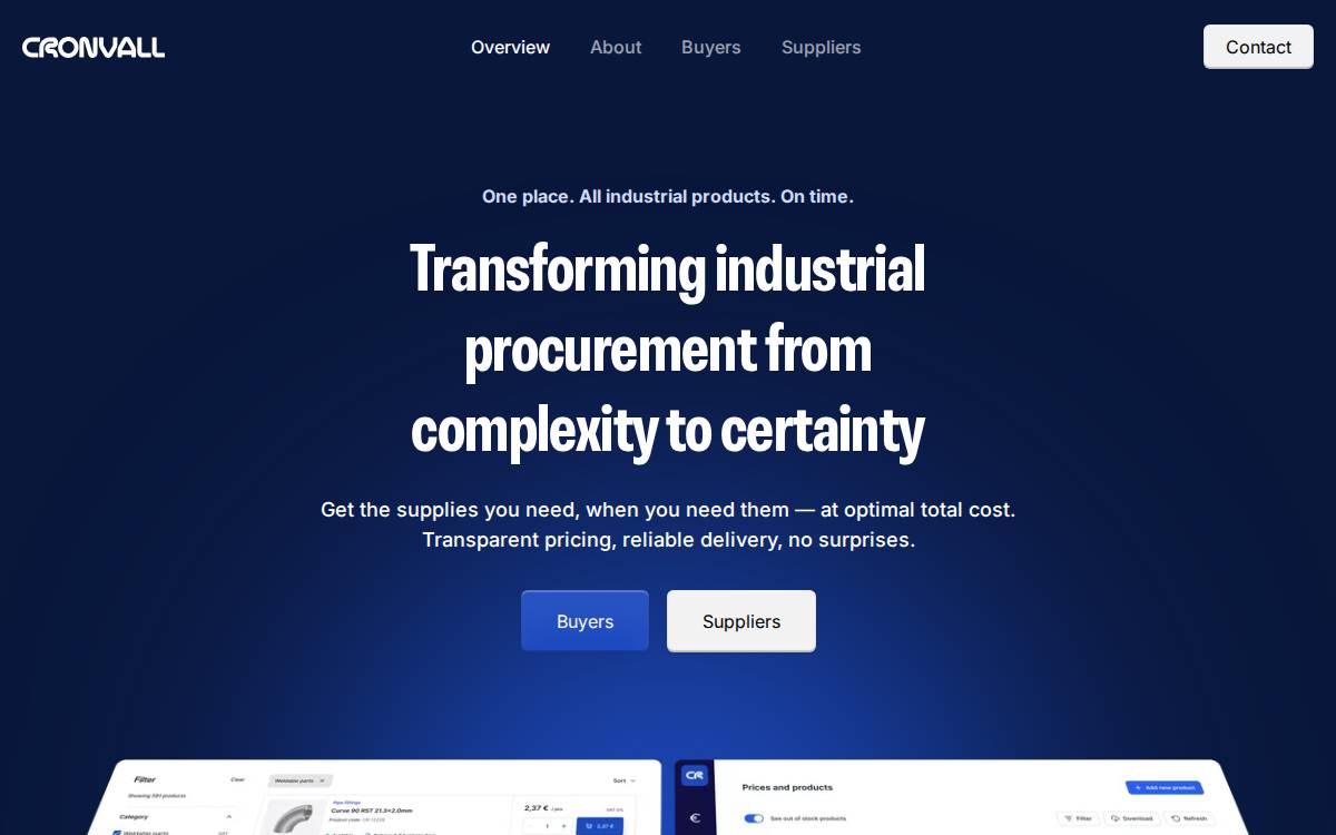 Cronvall website preview