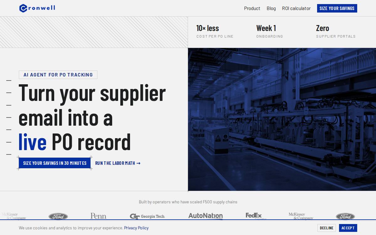 Cronwell website preview