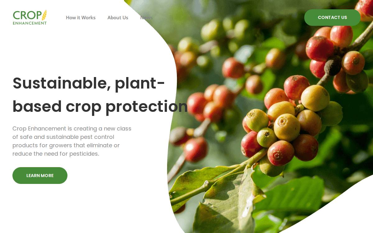 Crop Enhancement website preview