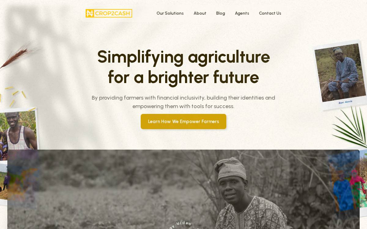 Crop2Cash website preview