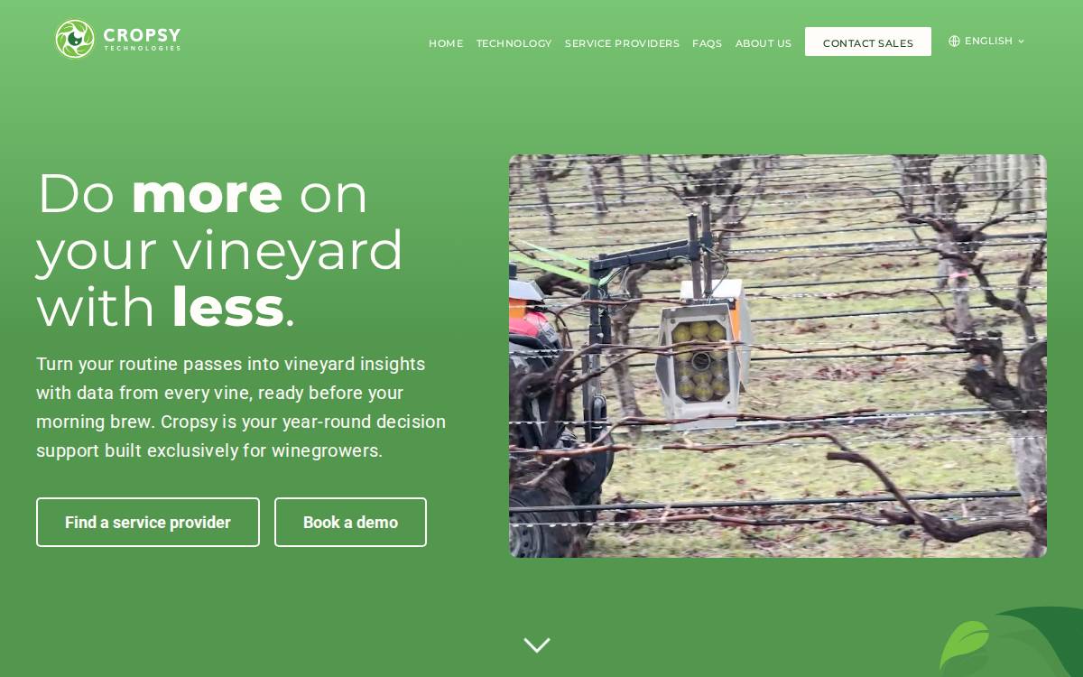 Cropsy website preview
