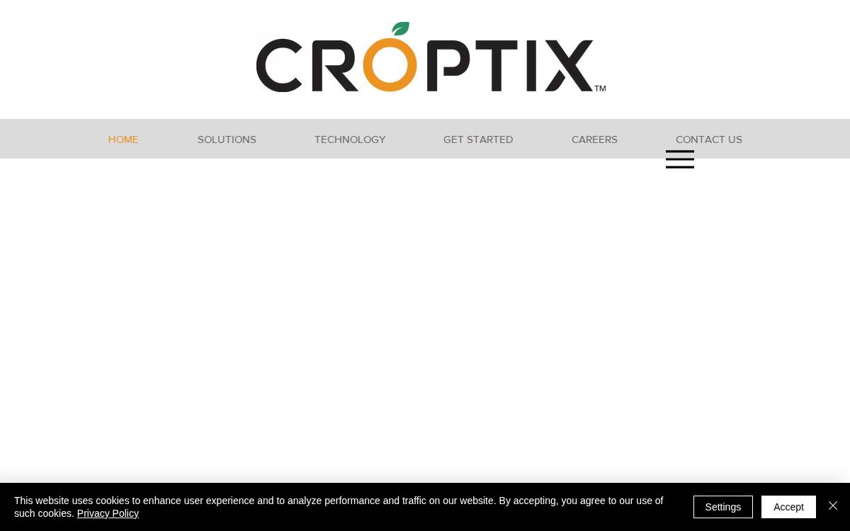 Croptix website preview