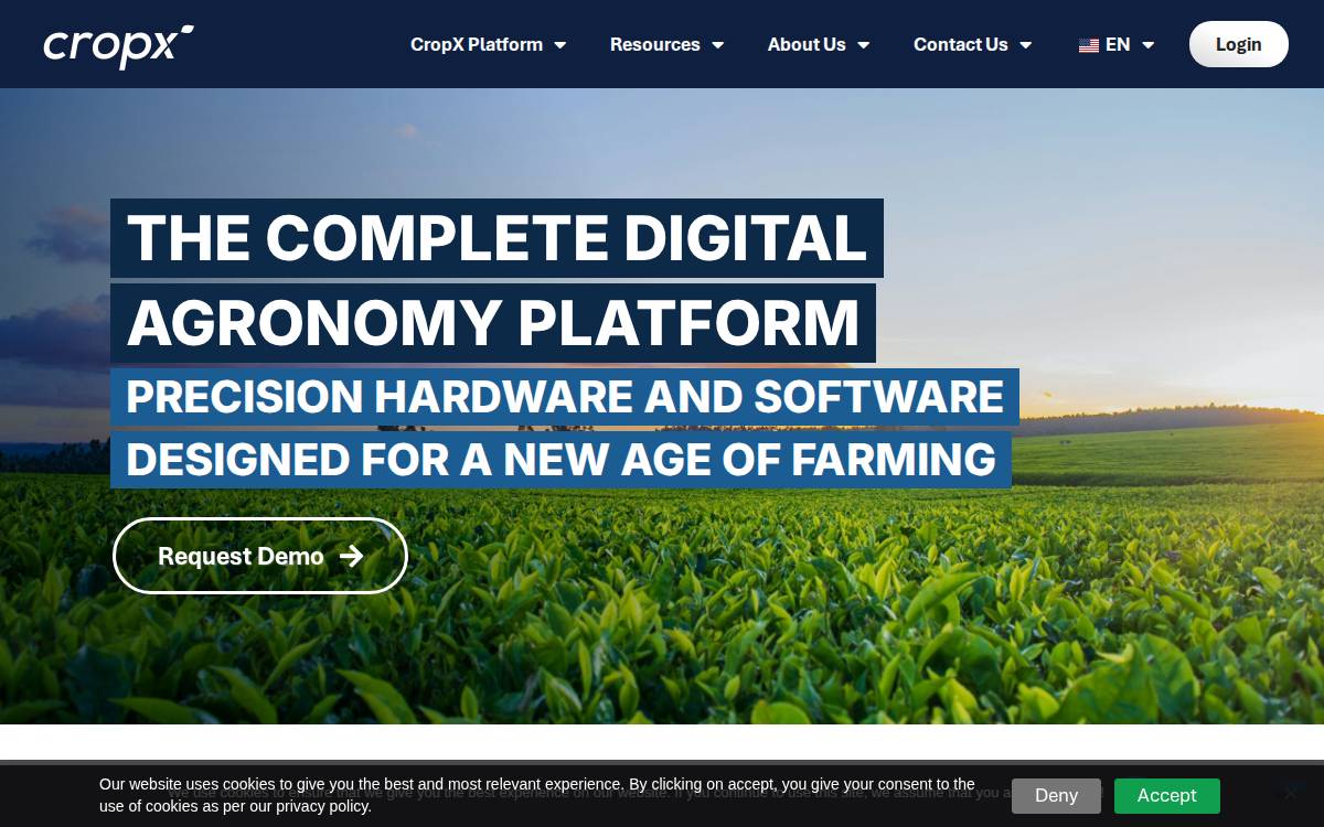 CropX (fomerly Varigate Ltd) website preview