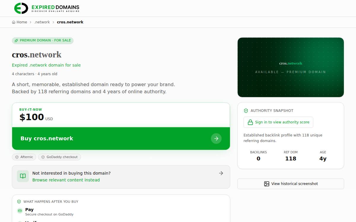 Cros website preview