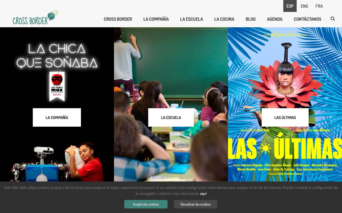 Cross Border Project website preview