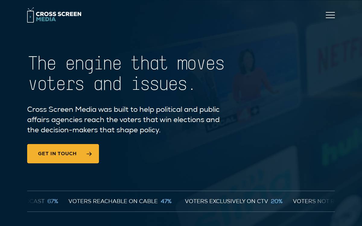 Cross Screen Media website preview