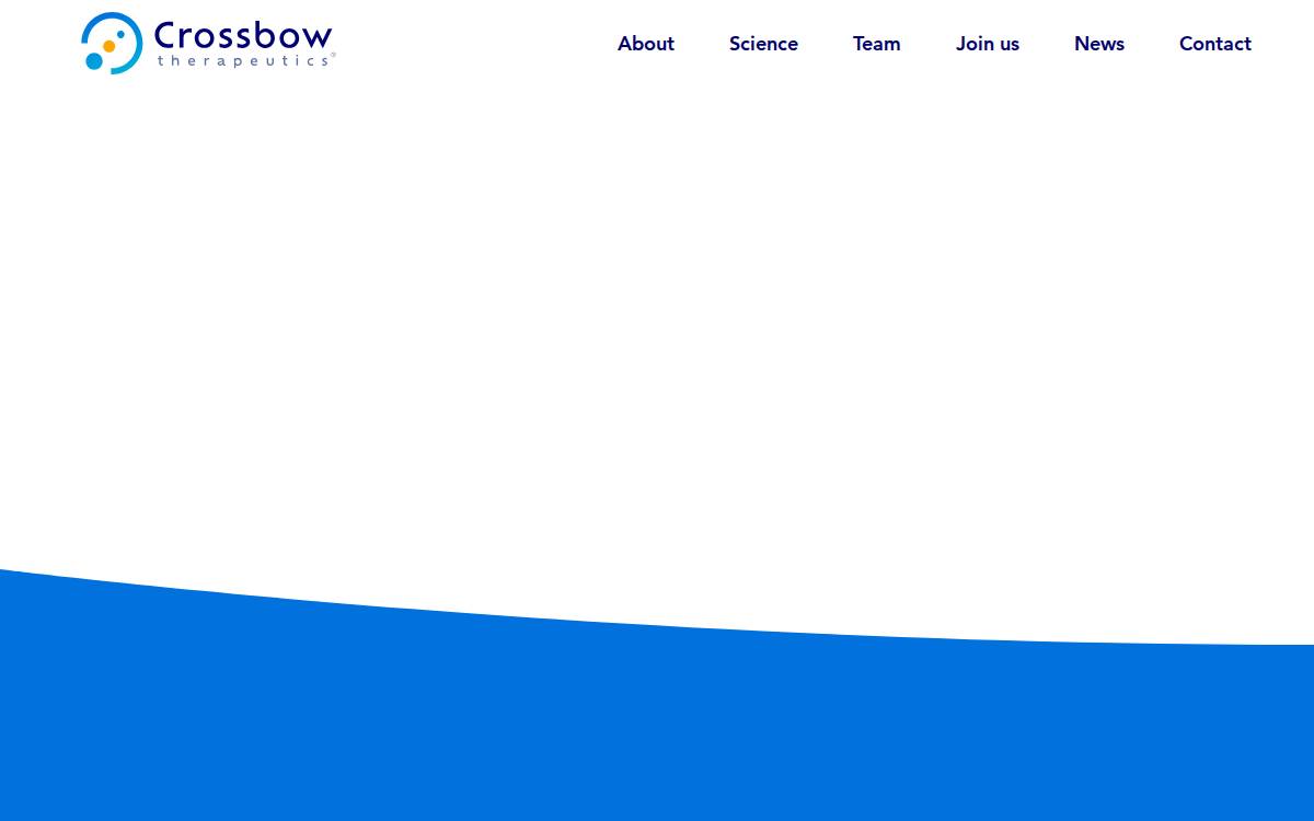 Crossbow Therapeutics website preview