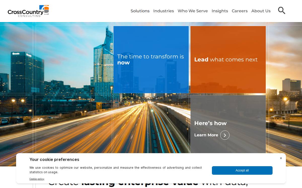 Crosscountry Consulting website preview