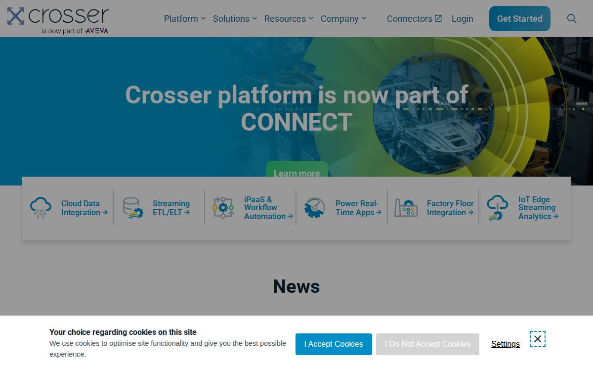 Crosser website preview