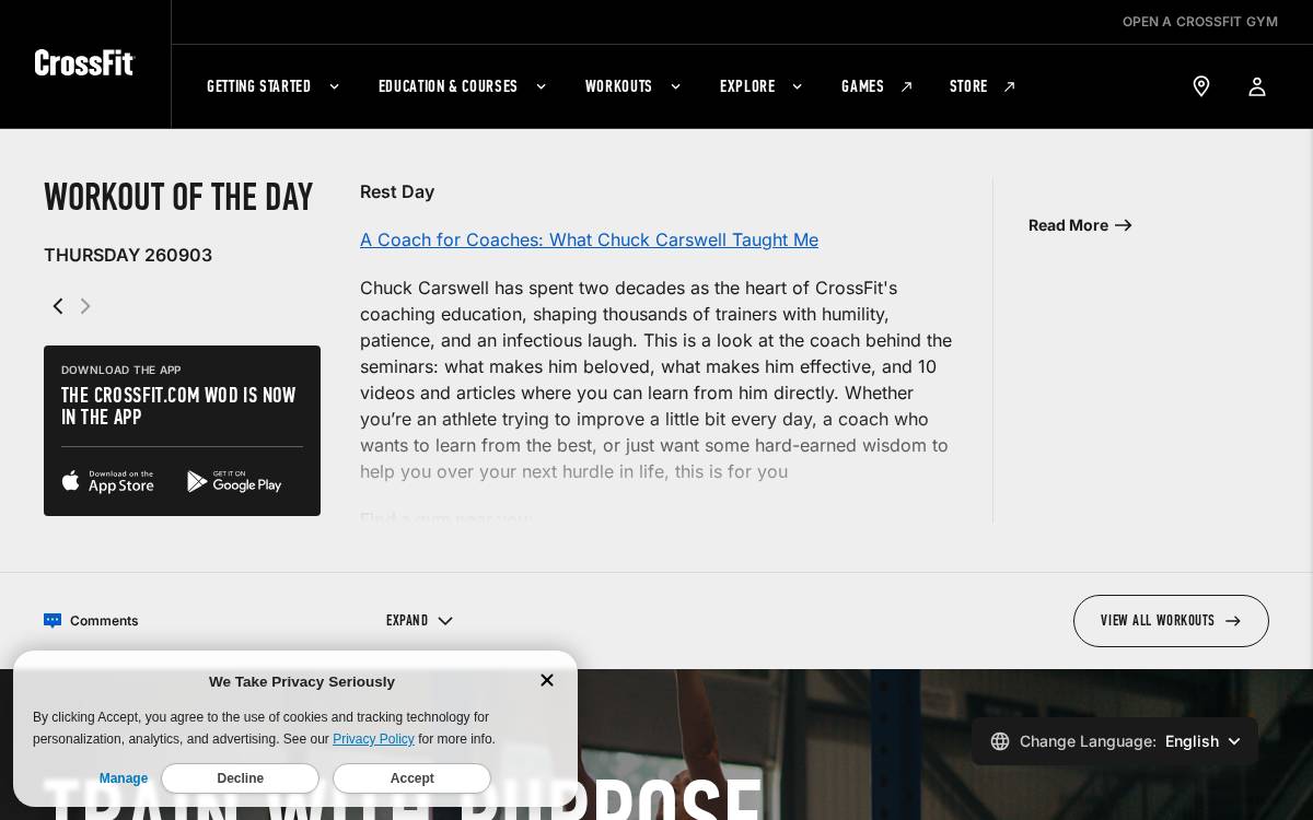 Crossfit website preview