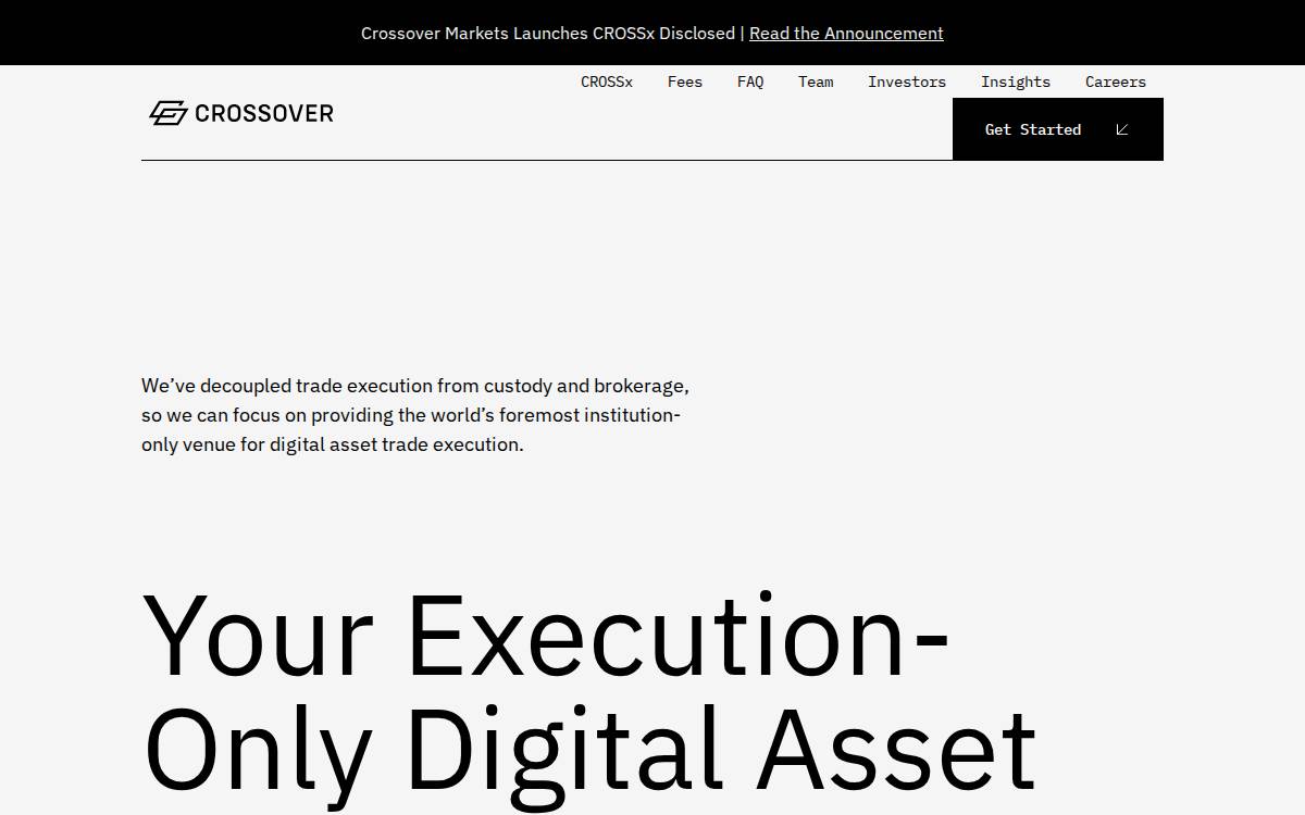 Crossover Markets website preview