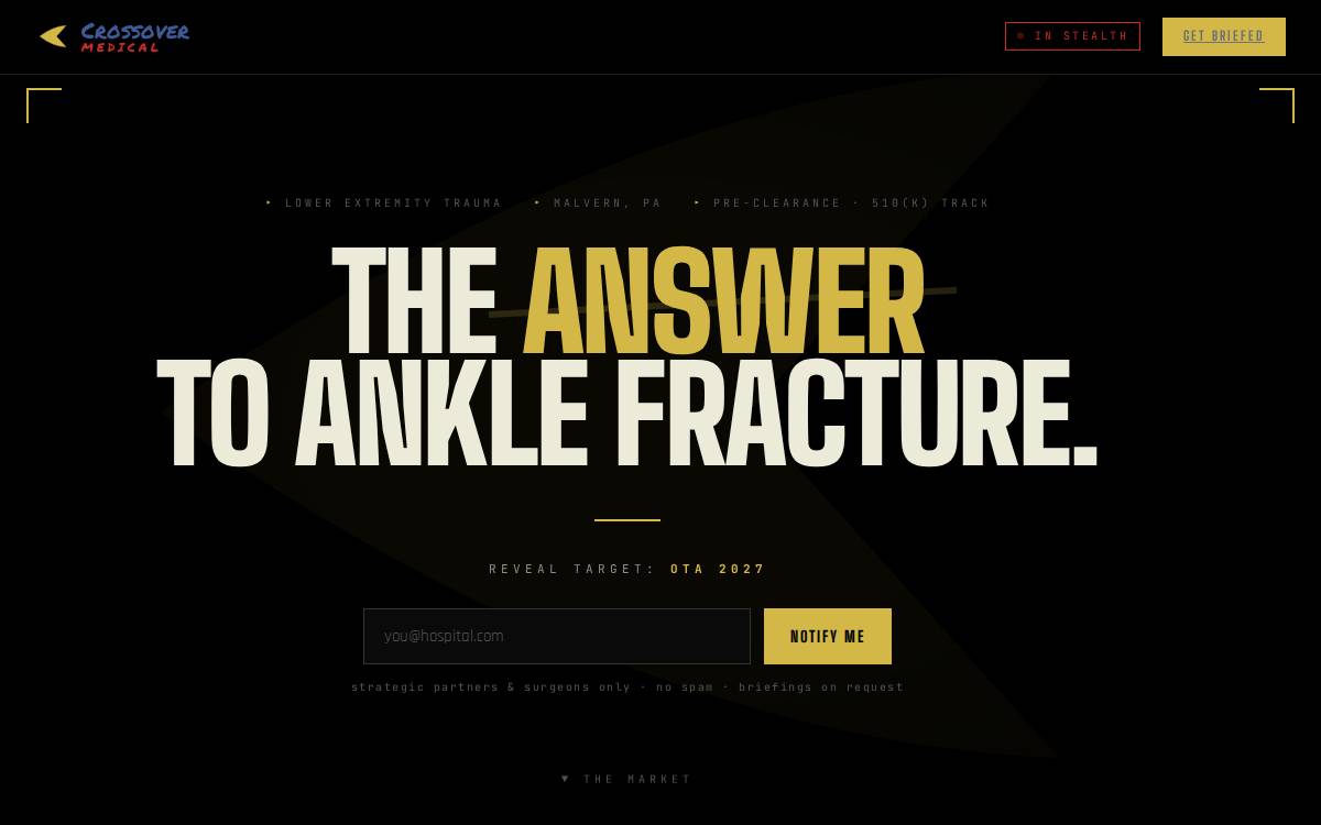Crossover Medical website preview