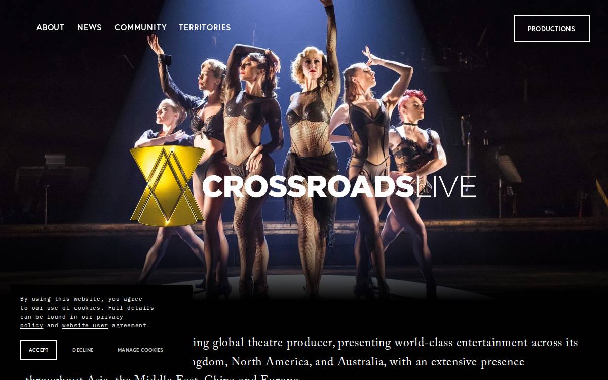 Crossroads Live website preview