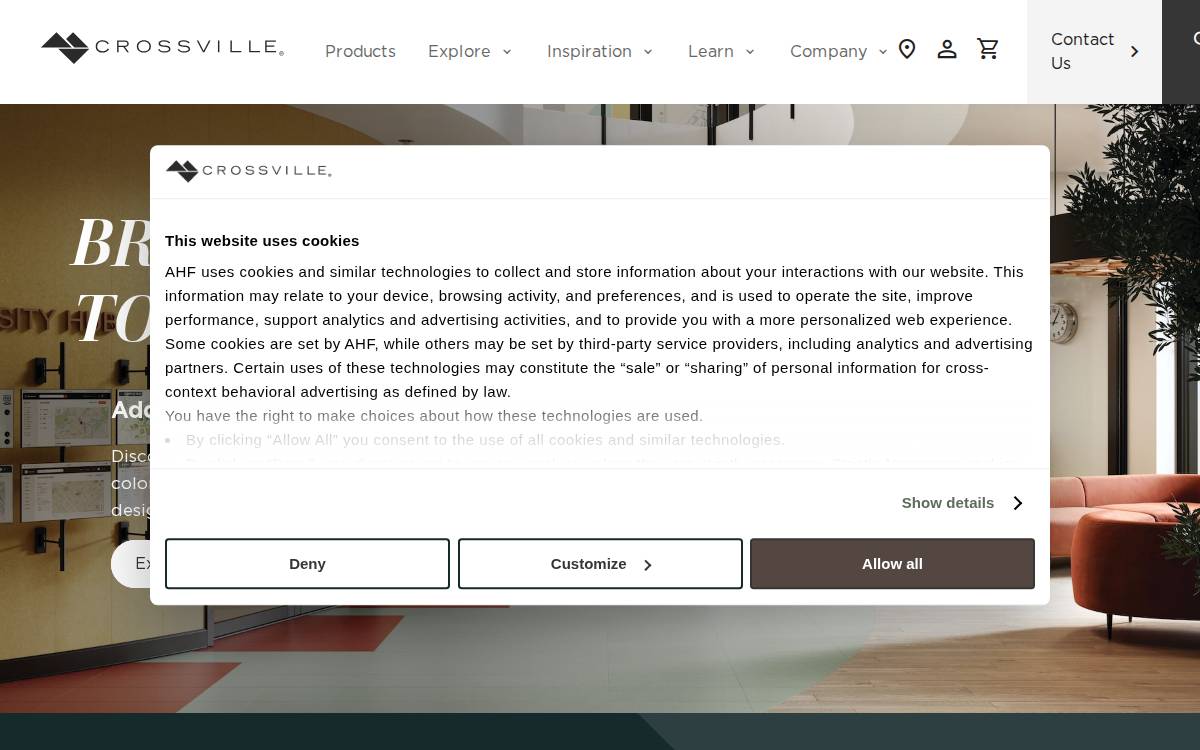 Crossville, Inc. website preview