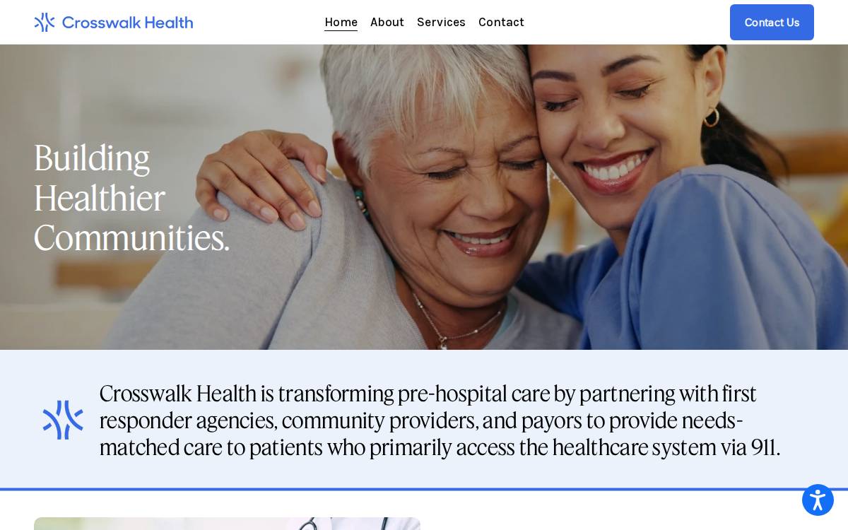 Crosswalk Health website preview