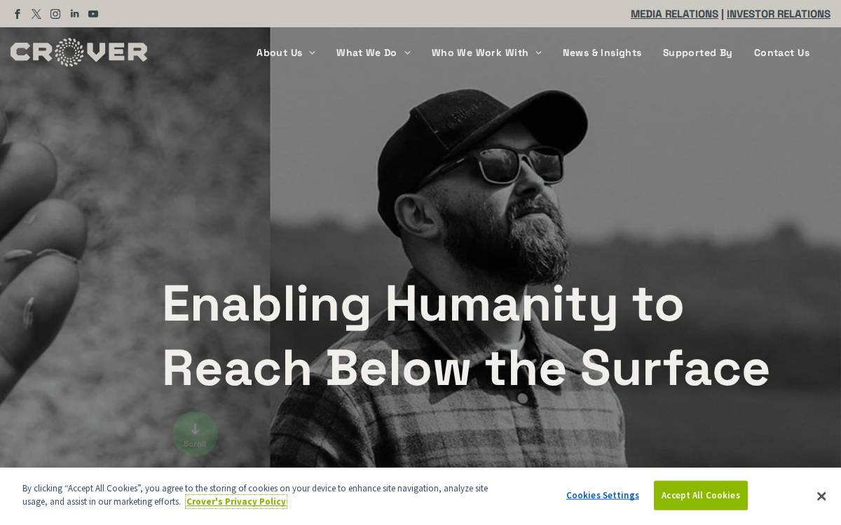 Crover website preview