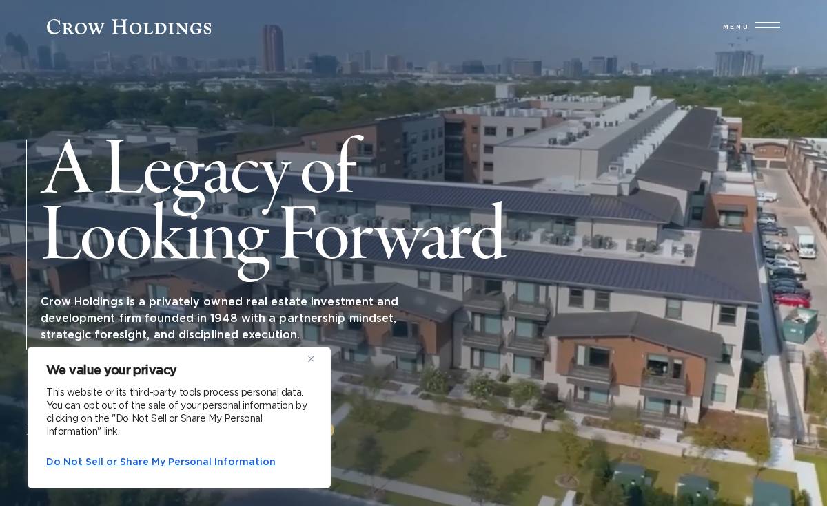 Crow Holdings Capital Development Opportunities website preview