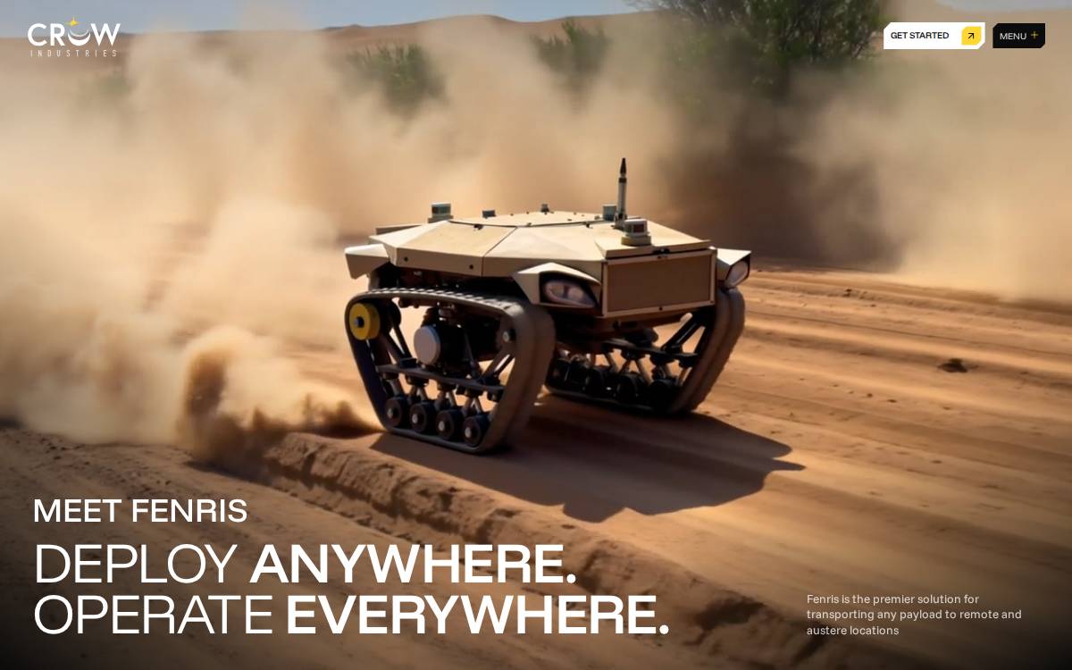 Crow Industries website preview