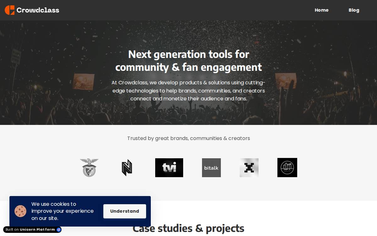 Crowdclass website preview