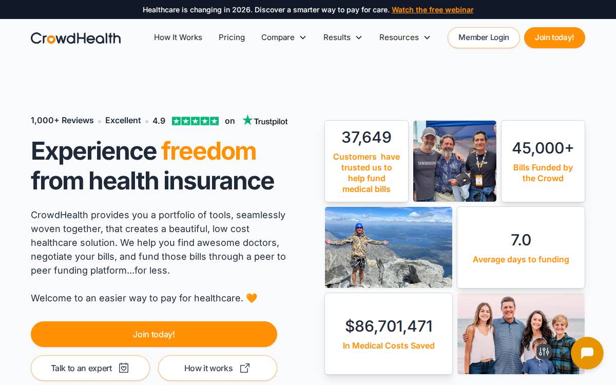 CrowdHealth website preview