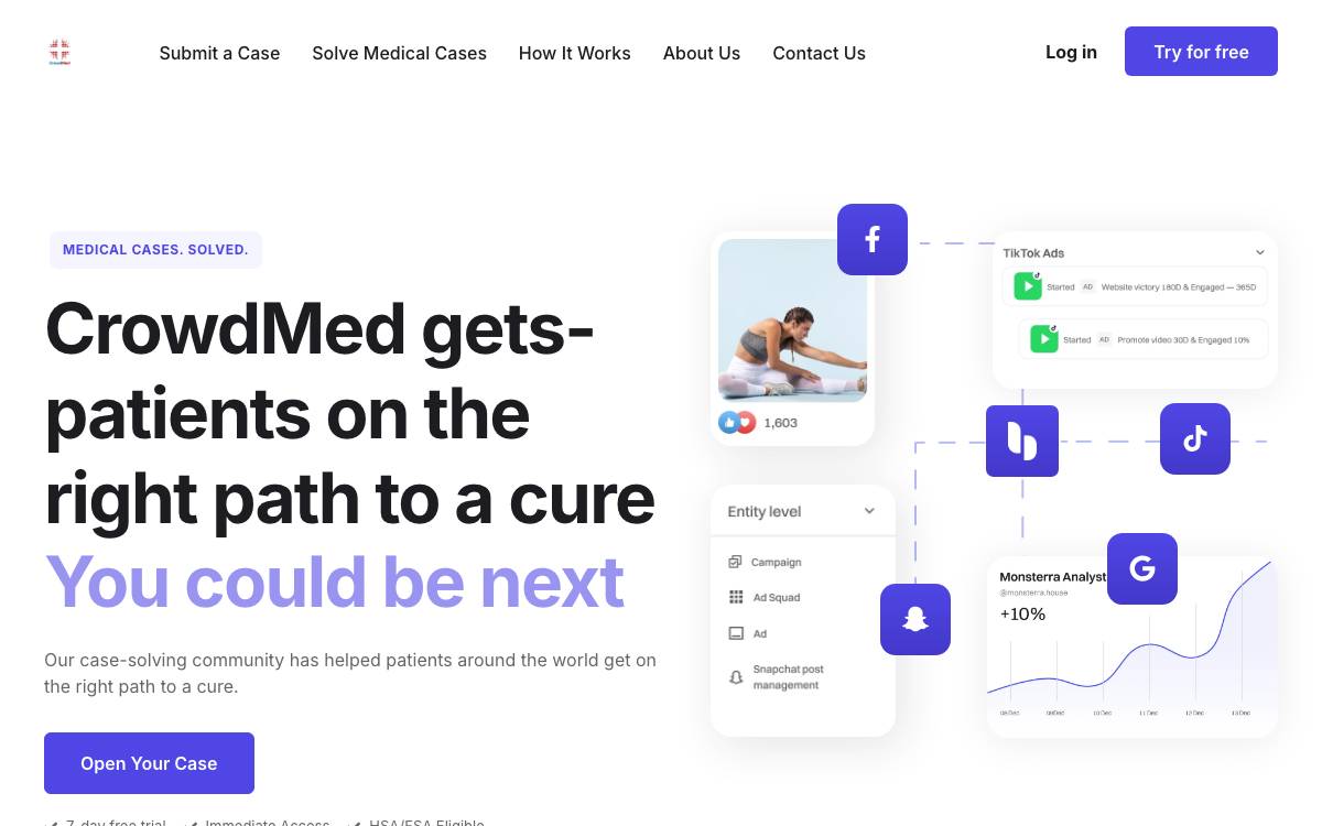 CrowdMed website preview