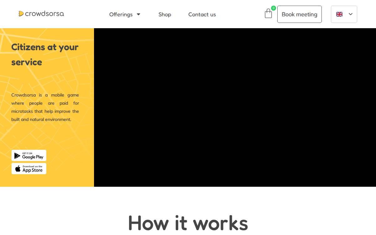 Crowdsorsa website preview